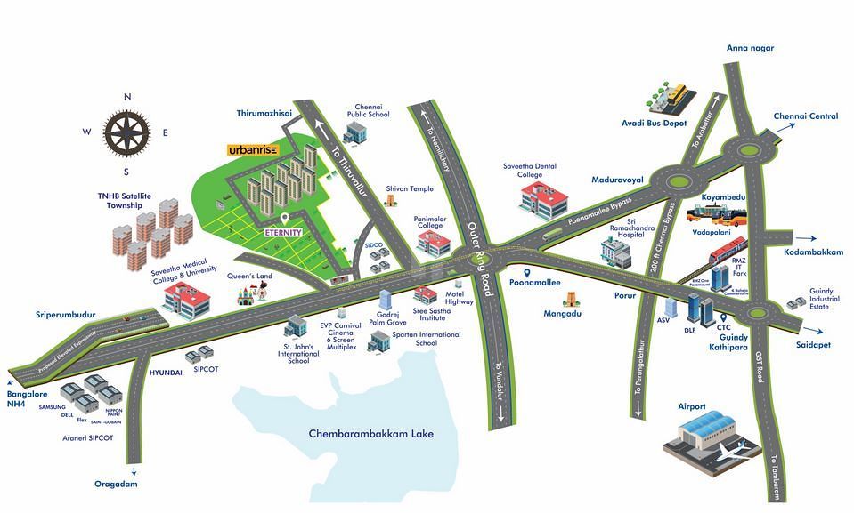 urbanrise-new-porur-location-map